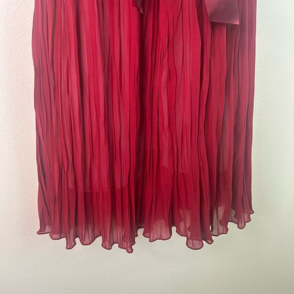 Victoria’s Secret Red Sheer Lace Pleated Romantic Babydoll Cami Top M Vamp - Picture 3 of 9